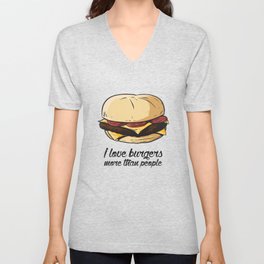 Burger love V Neck T Shirt