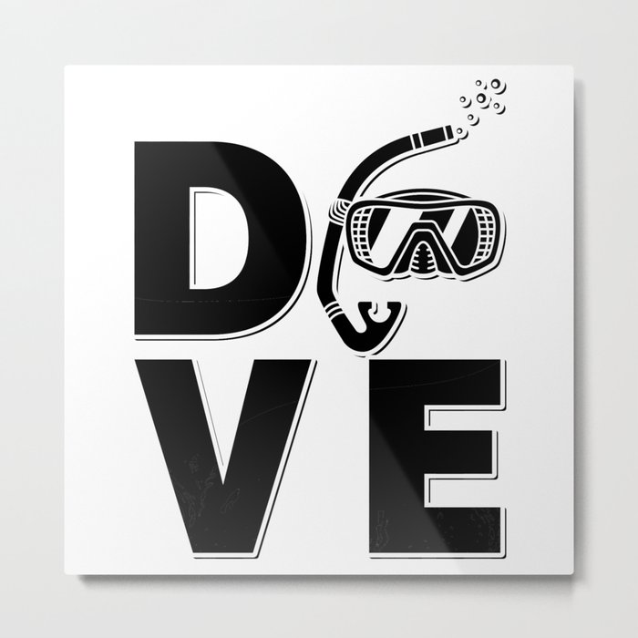 Dive Diving Apnoe Diver Freediver Freediving Metal Print