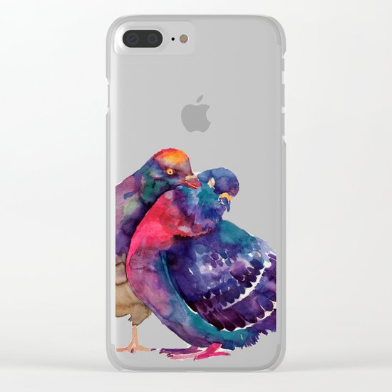 Pigeons Clear iPhone Case