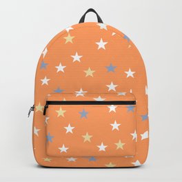 Peach Pastel Background With Stars Backpack