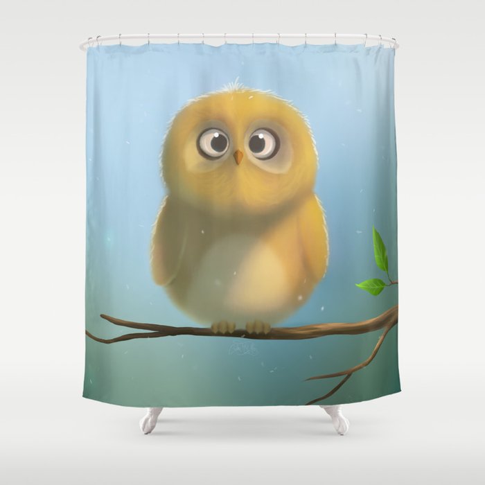 Little owl is looking at you :D Shower Curtain
