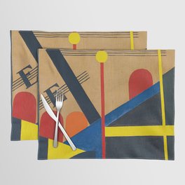 The Big Railroad Picture by Laszlo Moholy-Nagy Placemat