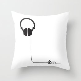 For the love of music 2.0 Throw Pillow