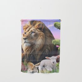 The Lion & Lamb of God Wall Hanging