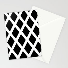 Rhombus Black & White Stationery Cards