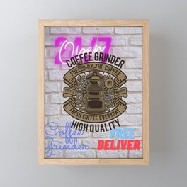 Coffee Grinder Retro Framed Mini Art Print