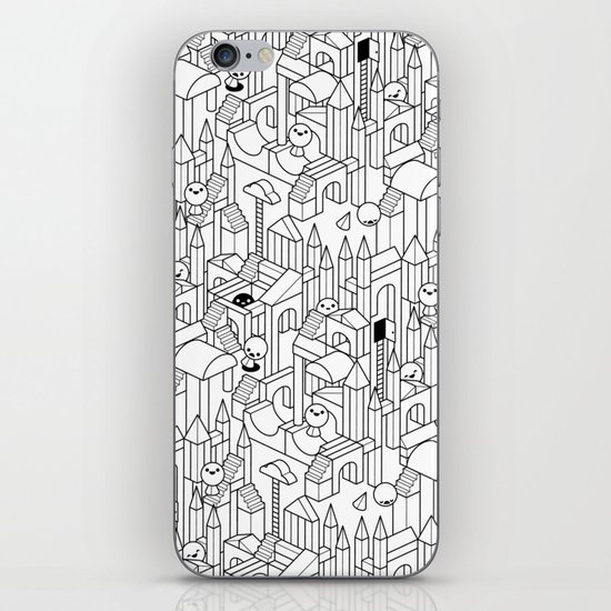 Little Escher's Building Blocks iPhone & iPod Skin