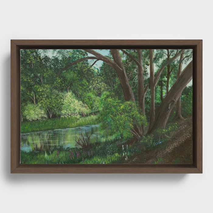 River Walk Framed Canvas