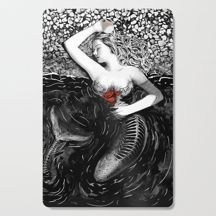 Gothic Dead Mermaid Sad Cutting Board