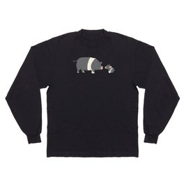 Cute Grey Pig Long Sleeve T-shirt