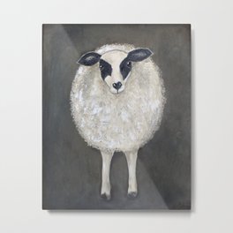 Barnyard Sheep Metal Print