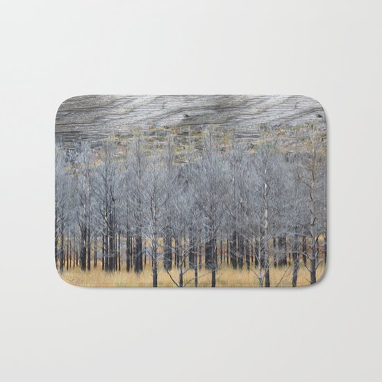 Wood on wood Bath Mat