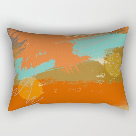 Secret Places, Abstract Landscape Art Rectangular Pillow