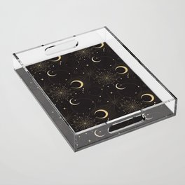Space universe star and moon  Acrylic Tray
