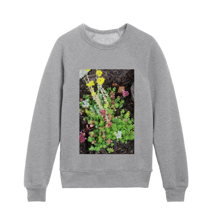 Succulent Ground Cover Kids Crewneck