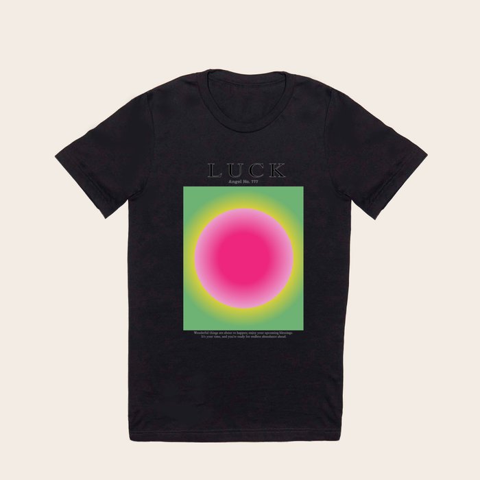 Gradient Angel Numbers Angel Number 777 Luck Pink Lime T