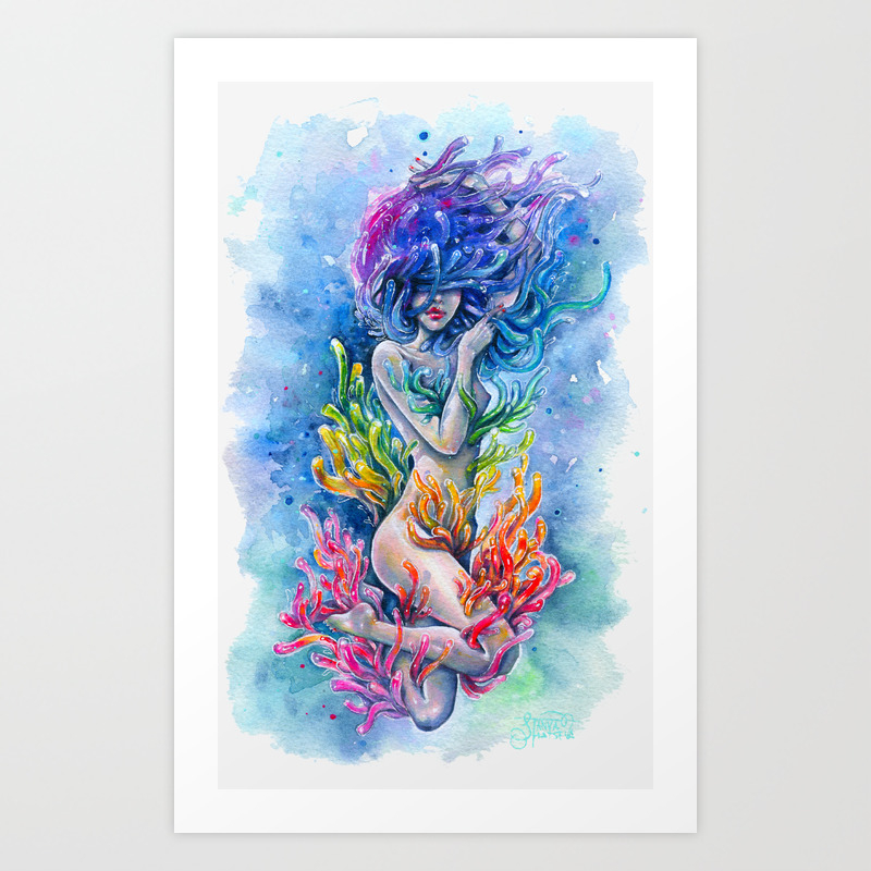 Aura Art Print By Crystal Cuddles Society6