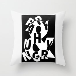 Happy & Hungry Throw Pillow