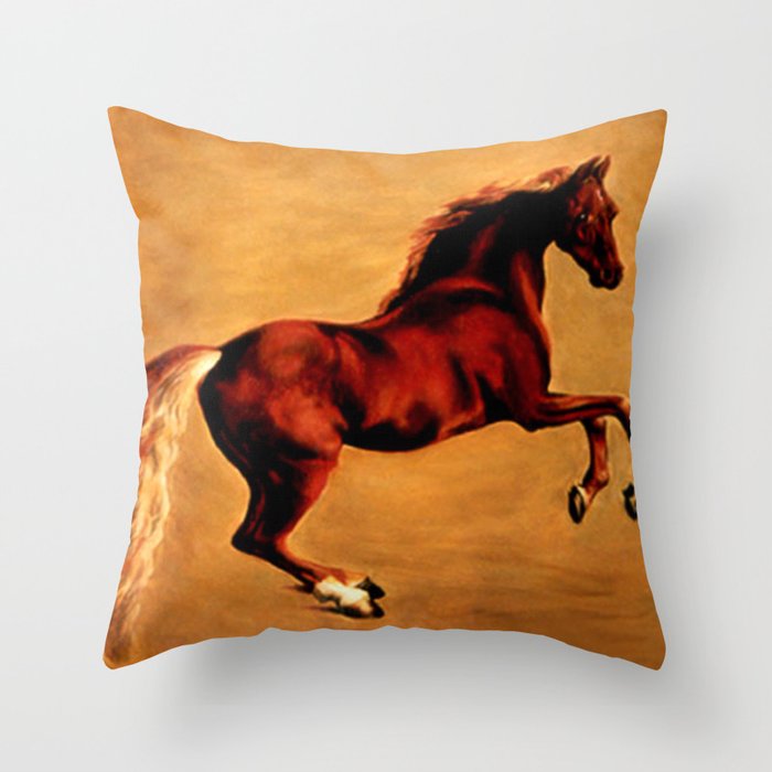 The Horse, after  George Stubbs Throw Pillow