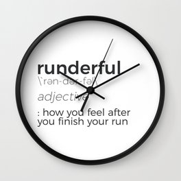 Adrenaline Rush Runner's High Running Is Life Run Design Wall Clock
