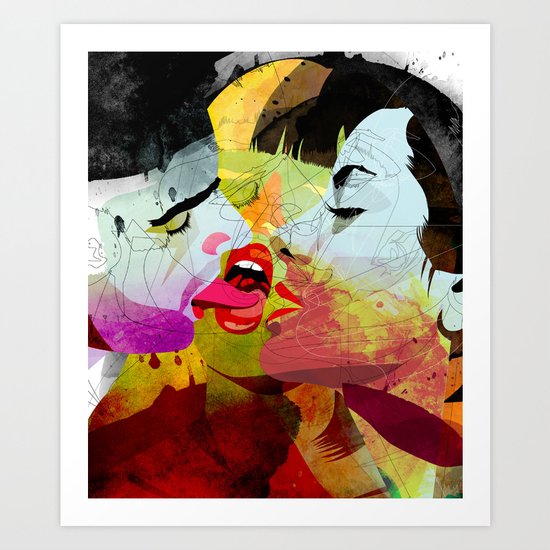 kiss02 Art Print