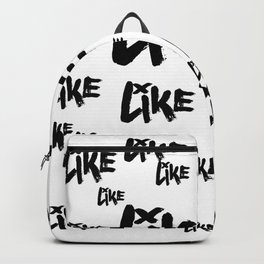 LIKE Backpack | Digital, Graphicdesign, Positivity, Drafting, Quarantine, Black and White, Graphite, Graphic Design, Illustration, Pattern 