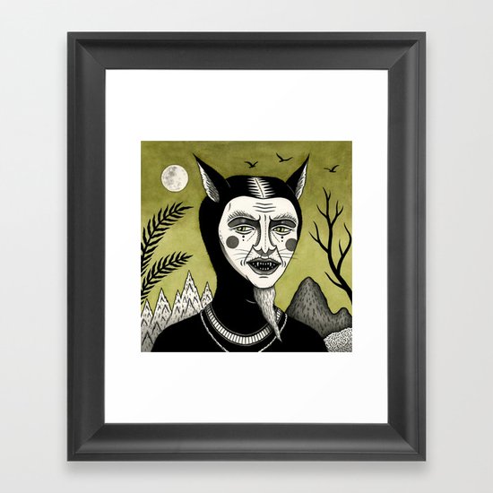Twilight Green Framed Art Print