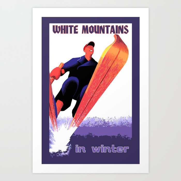White Mountains in Winter Art Print