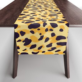Cheetah skin spots. Animal print  pattern design. Digital Painting Illustration Background Table Runner