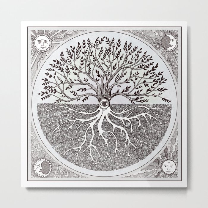 Tree Of Life As Above So Below Metal Print By Brendaerickson Society6