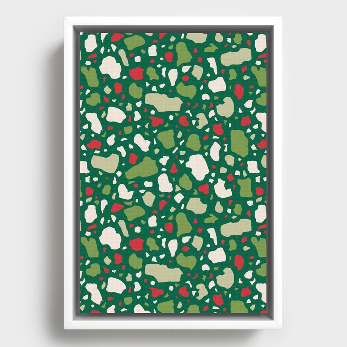 Terrazzo Ready for Christmas Framed Canvas