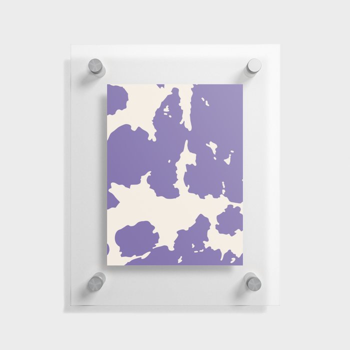 Retro Purple Cowhide Spots Floating Acrylic Print