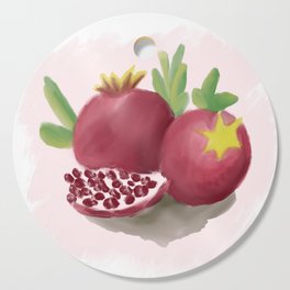 Watercolor pomegranate Cutting Board