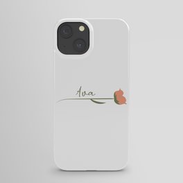 Ava name on a rose iPhone Case