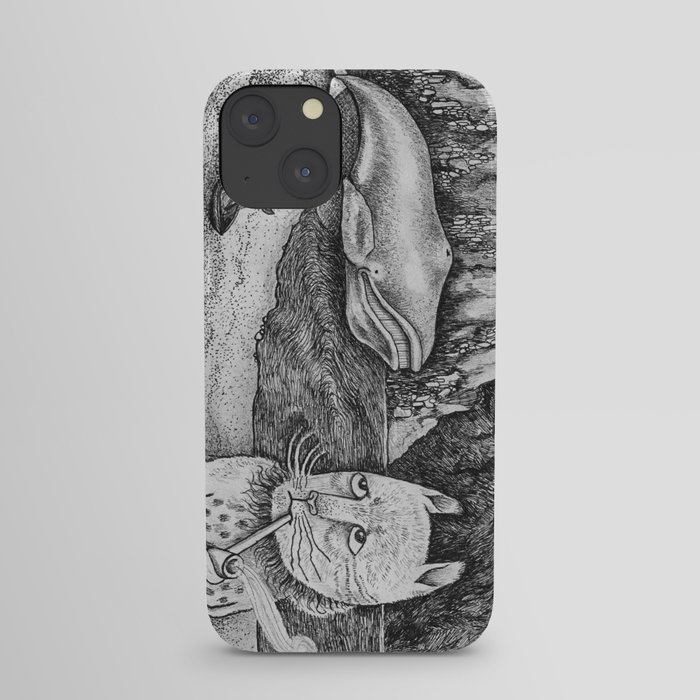 The Whale, The Castle & The Smoking Cat iPhone Case