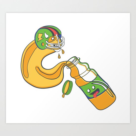 The Sports Drinker Art Print