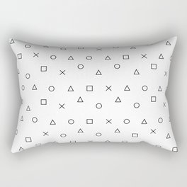 gaming pattern - gamer design - playstation controller symbols Rectangular Pillow