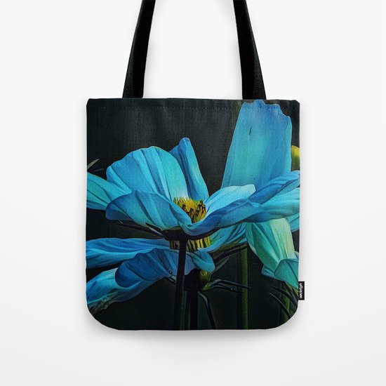 Cool Blue Comos Tote Bag