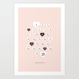 February The Month of Love #society6 #love #buyart Art Print