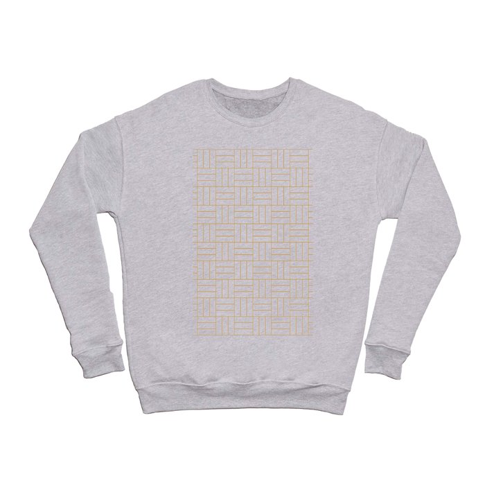 Basketweave (Tan & White Pattern) Crewneck Sweatshirt