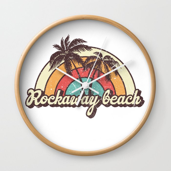 Rockaway beach beach city Wall Clock