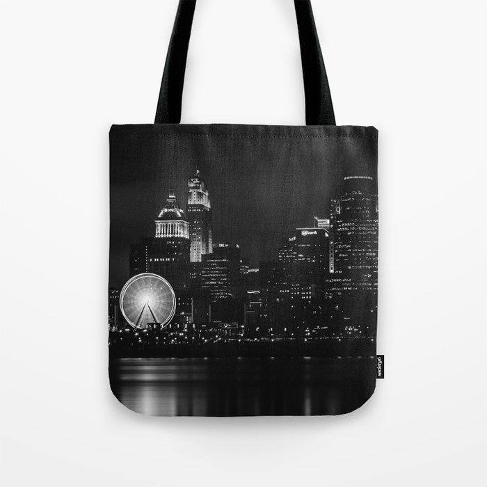 Skyline - Cincinnati, Ohio at Night Tote Bag