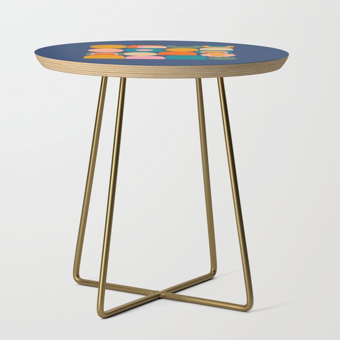 Playful Collage in Blue Side Table
