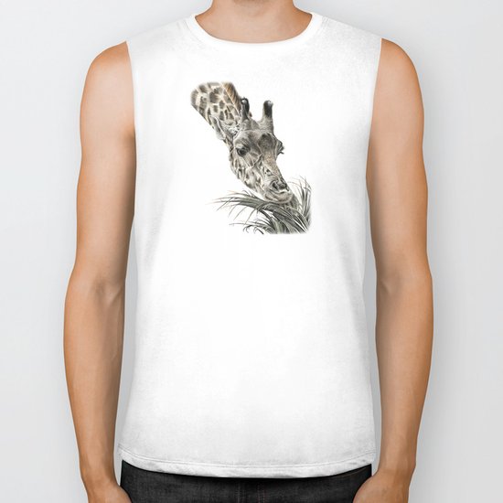 Giraffe - A Long Munch Biker Tank