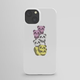 Twink Flag Pride Lgbtq Cute Panda Pile iPhone Case