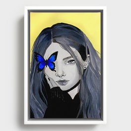 Blue Eyed Butterfly Framed Canvas