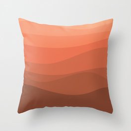 Deep orange sea Throw Pillow