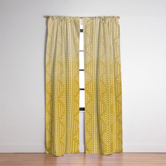Yellow Ombre Needlepoint Blackout Curtain By Marialindemann Society6