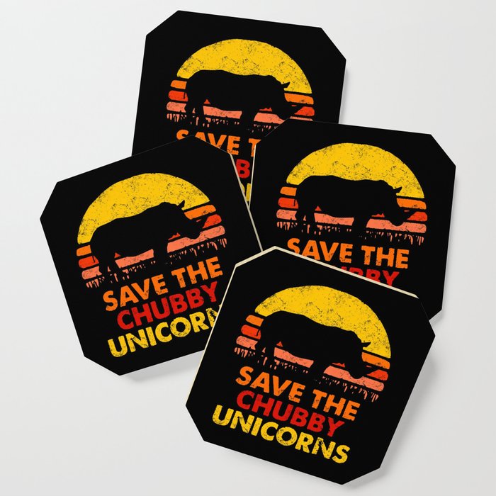 Save The Chubby Unicorns Coaster By Sarangsetan Society6