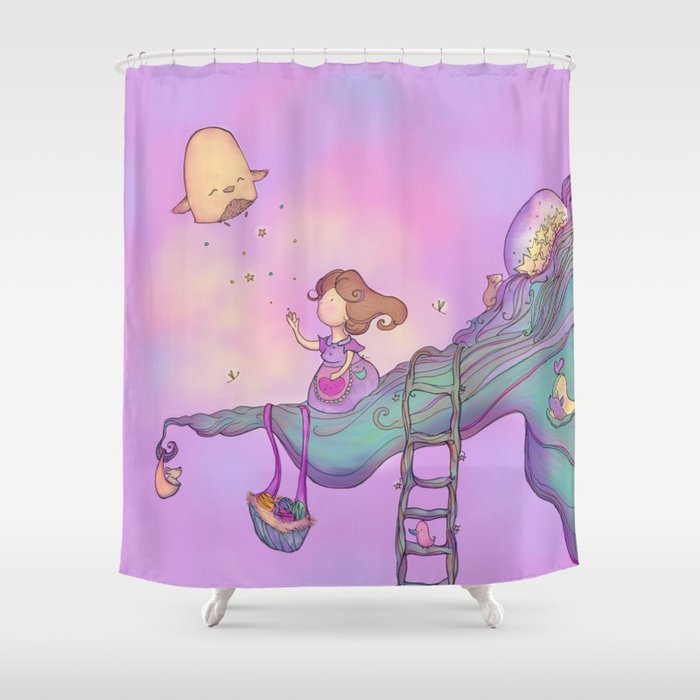 Up on the treetop 2 Shower Curtain
